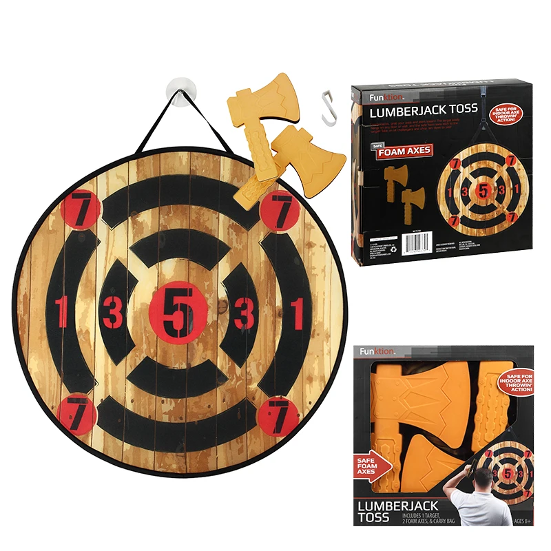wholesale hot sale indoor outdoor foam axe throwing target game dart games for kids and adult family fun
