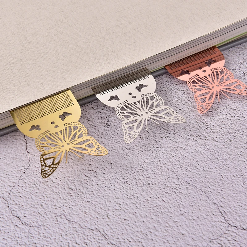 1PC Cute Butterfly Cross Stitch Metal Bookmark for Book Paper DIY Needlework Embroidery Crafts Magnetic Bookmarks