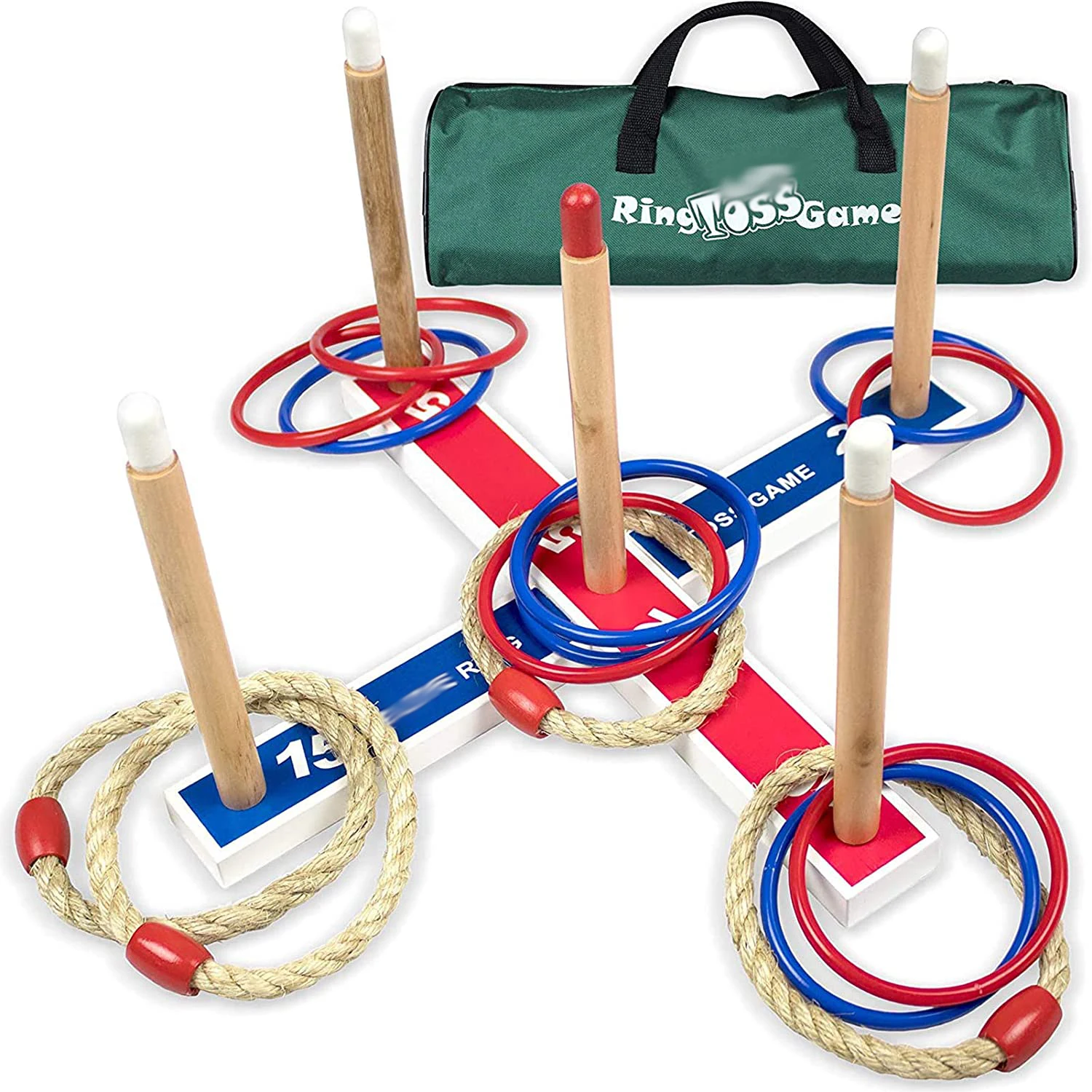 Wooden Ring toss game Yard games set Throw Games for outdoor and indoor innovative rope toy