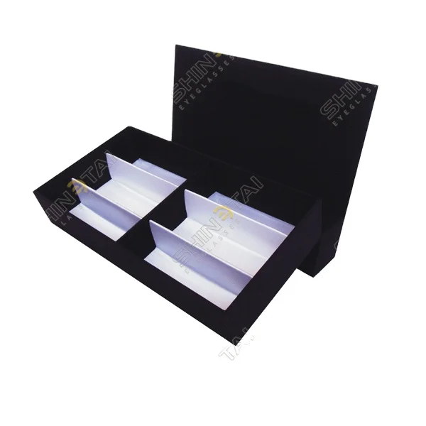 Органайзер для очков из ПУ кожи черный картонный демонстрационный органайзер солнцезащитных демонстрационная коробка с пользовательским