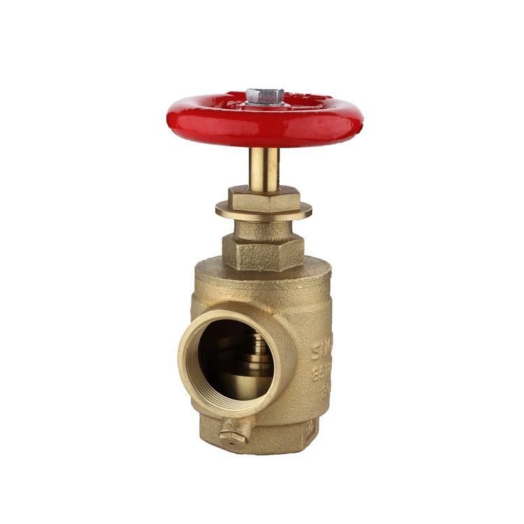 Brass Fire Fighting Pipes Fire Protection System Fire Sprinkler System Brass Angle Hose Valve with red painted FM UL Certificate