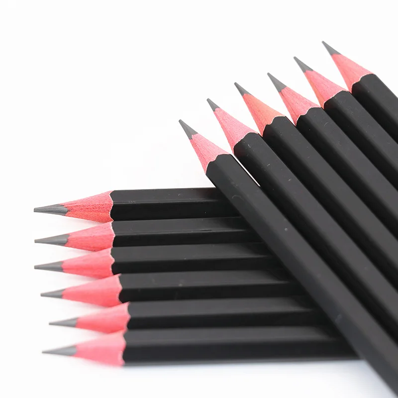 
HB Pencil Black Painting With Red Dipping PVC Pet Box 