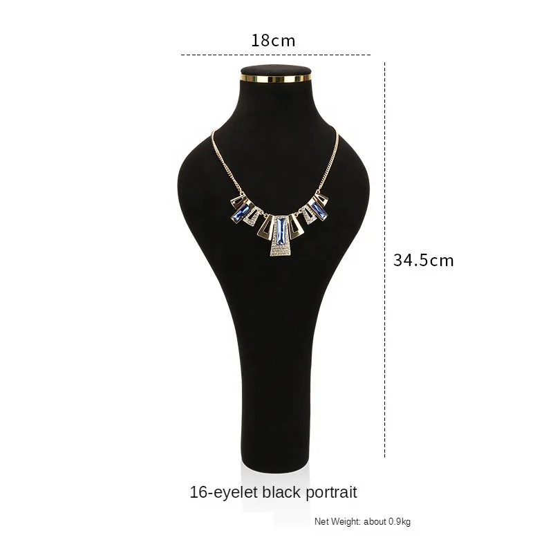 Wholesale custom jewelry tray white microfiber jewelry portrait neck jewelry display props