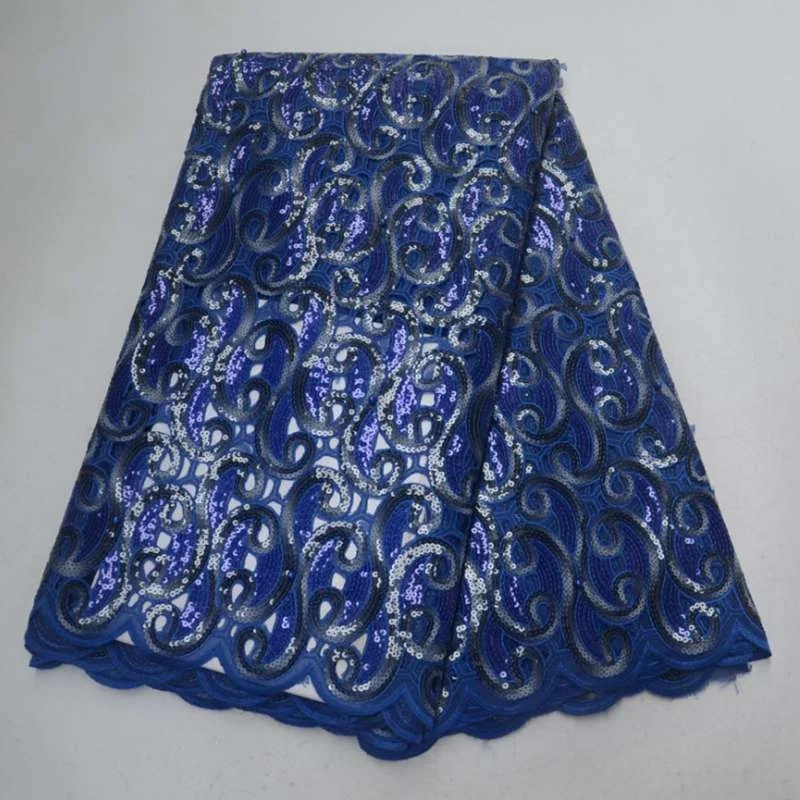 AG9125  Sequin Nigerian lace fabric African organza lace fabric with sequence and beads