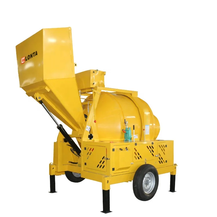 LONTA JZC750DH 750L 5 bags hydraulic pump diesel self loading mud mortar cement mixer machine concrete mixer machine 750L