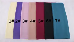 China factory wholesale hijabs silk chiffon hijab scarf with pearl beads chain muslim arabic 119 colors dupatta stole bandana