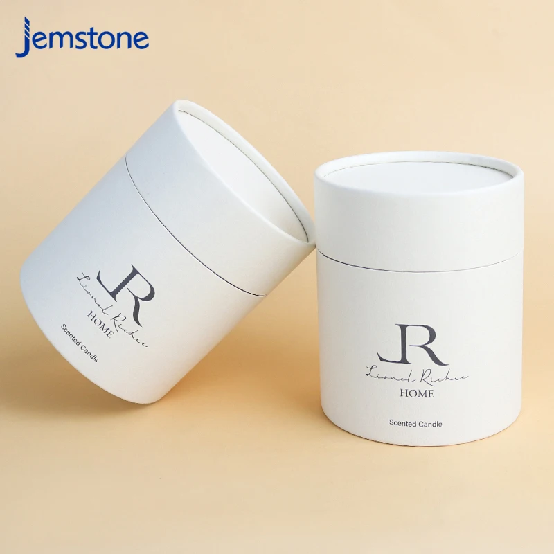 Factory Eco Round Box Handmade Soy Wax Luxury Candle Glass Jar Craft Paper Tubes Cardboard Paper Tubes Packaging Cylinder Box