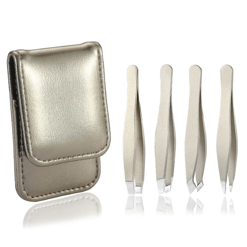 Private Label Stainless Steel Tweezers Eyebrow Tweezers Eyebrow Set