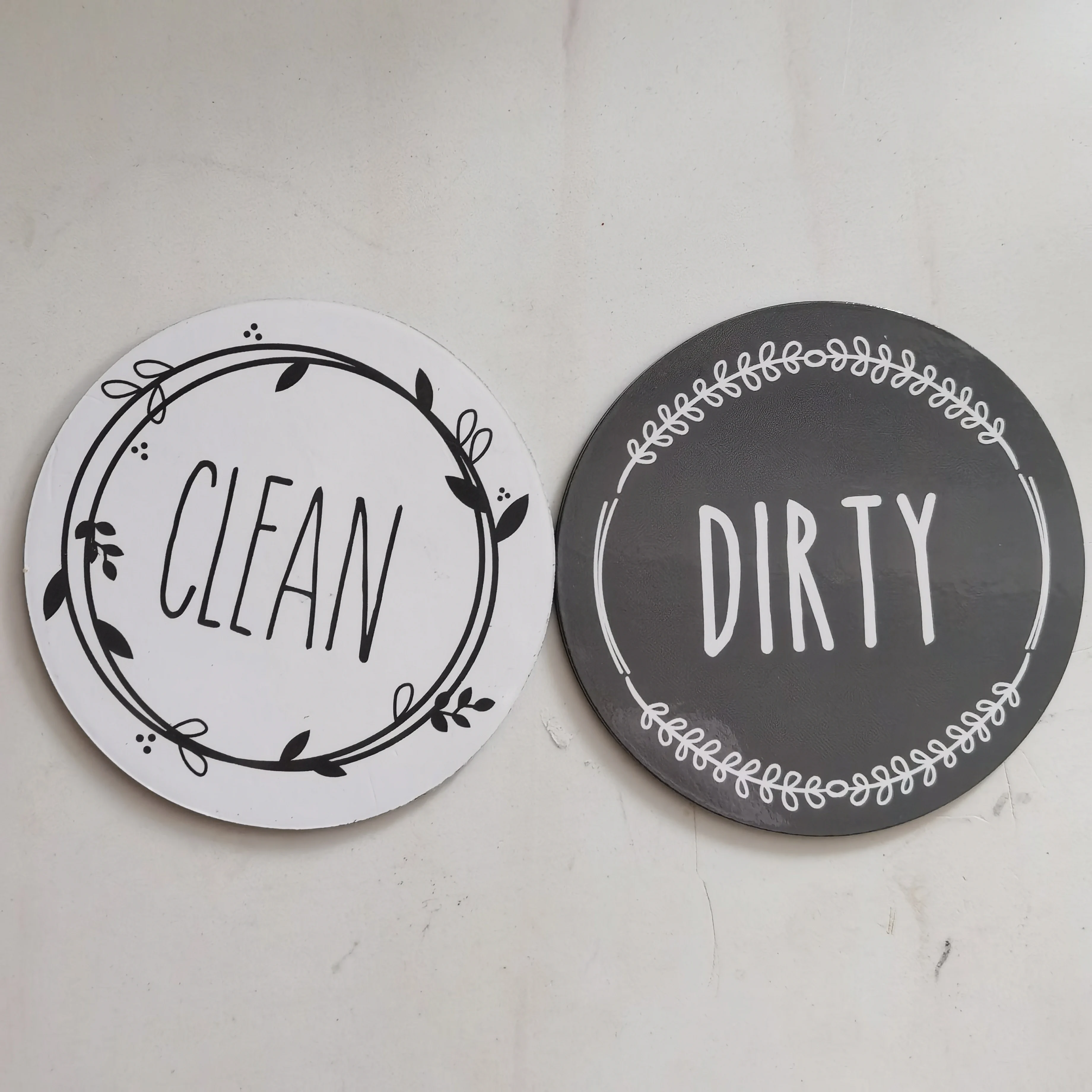 OEM Dishwasher/fridge Magnet double sided magnetic card Clean Dirty Sign Indicator