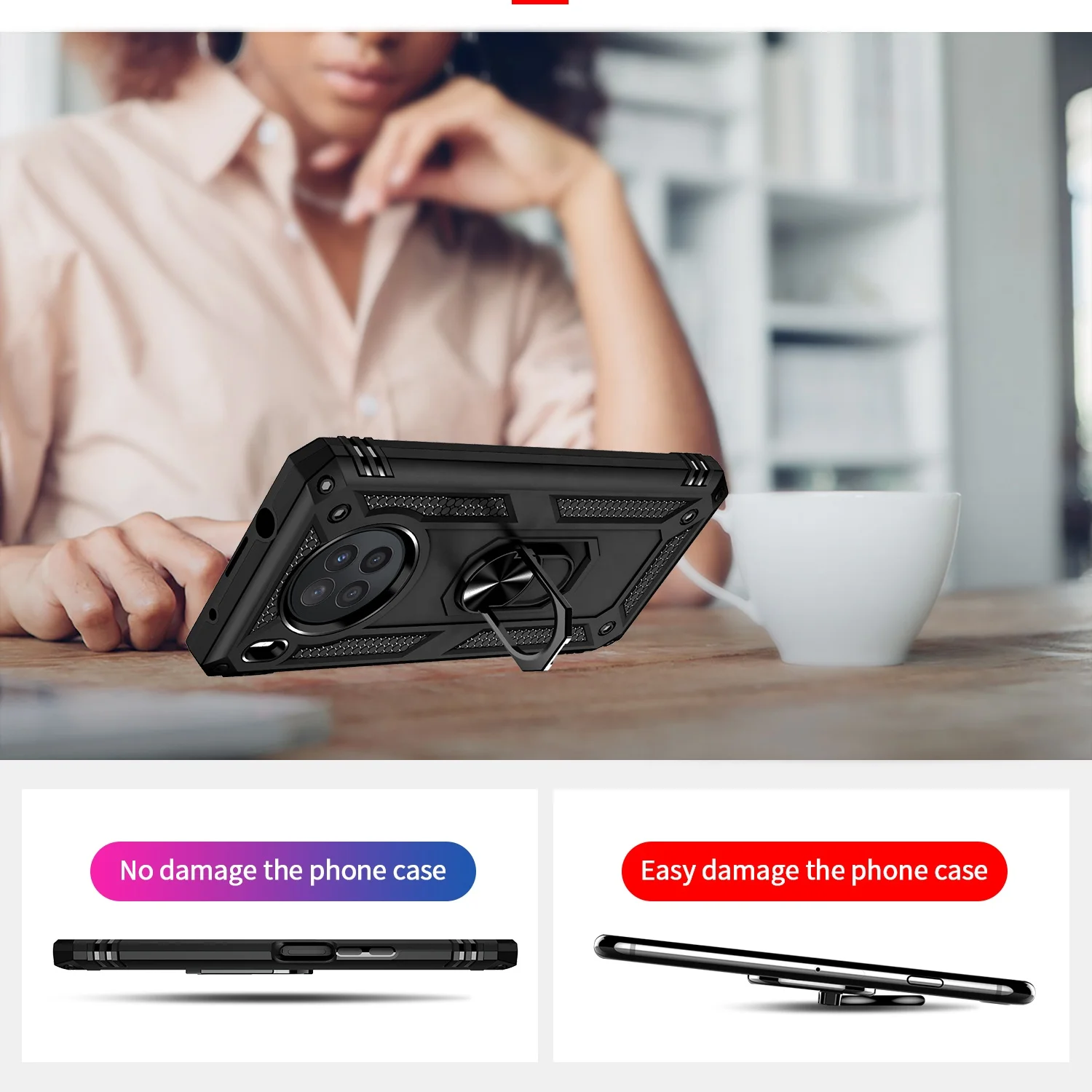 wholesale Metal Ring Kickstand Case for Huawei Honor 50 Lite Honor50 Nova 9 8i 8 Nova8i Mate 40 Pro P40 P30 Mate 30