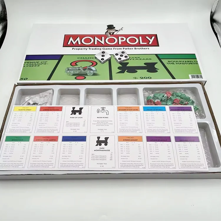 Printed game card wholesale full color as your requirement custom printing paper box cardboard board game