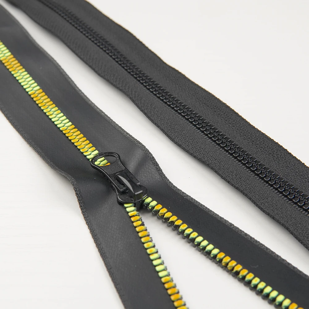 Custom  nylon zipper pulls tape 5 jeans puller logo open end gold nylon zipper roll for clothes bags