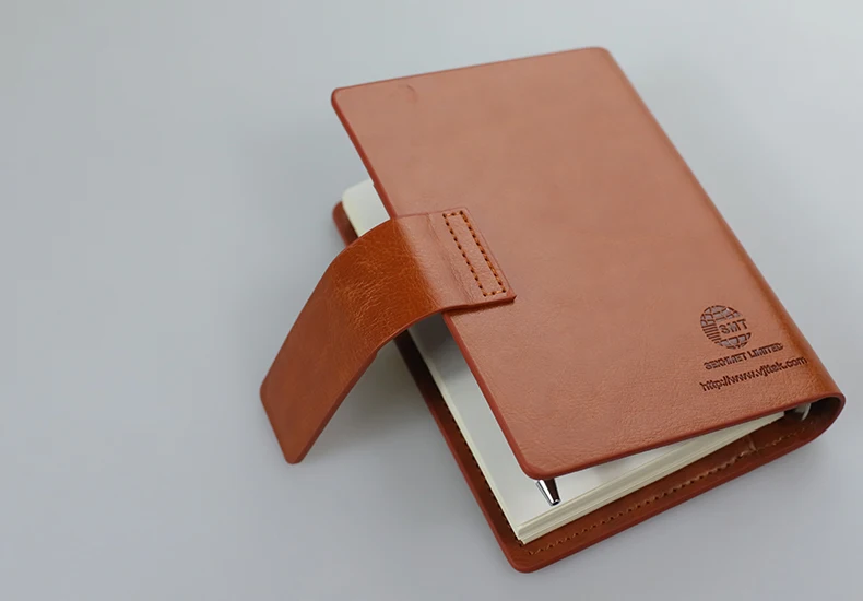 Factory Price PU leather cover 6 ringbinder organizer with cardholder and megnetic closure