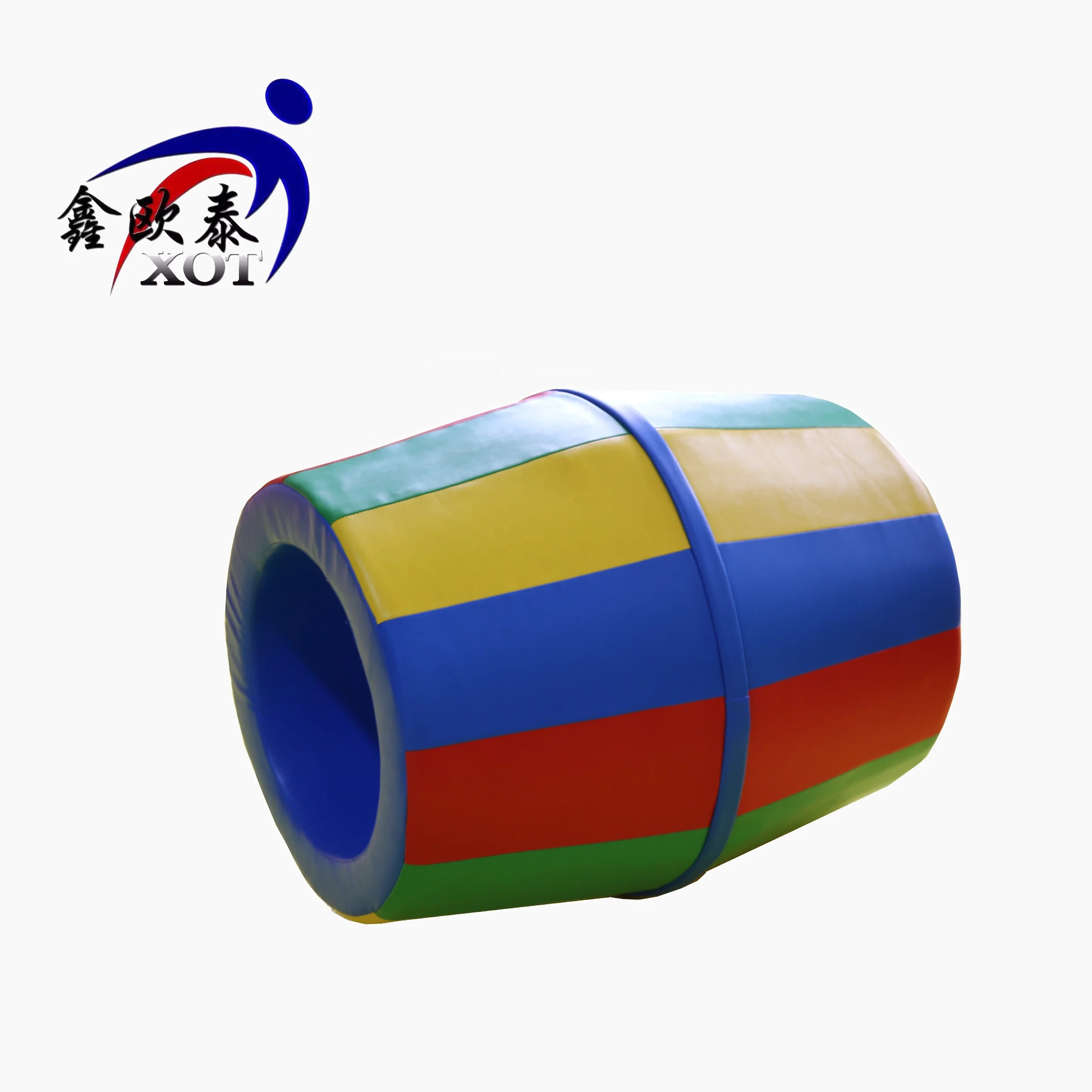 High Quality gymnastics indoor soft play equipment rainbow barrel gym equipment for gymnastic training at club for export