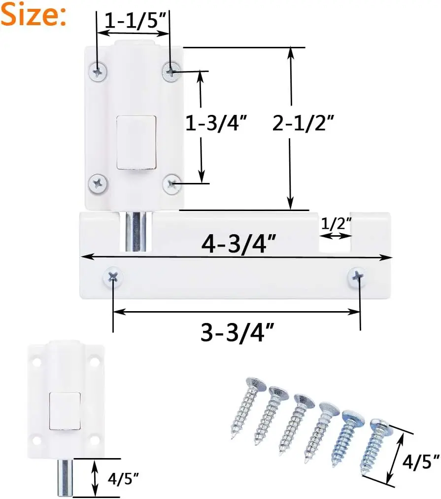 Patio Sliding Door Lock ,Childproof Foot Operated Guardian, Fits Top or Bottom Rail, Keep Your Family Safe and Secure