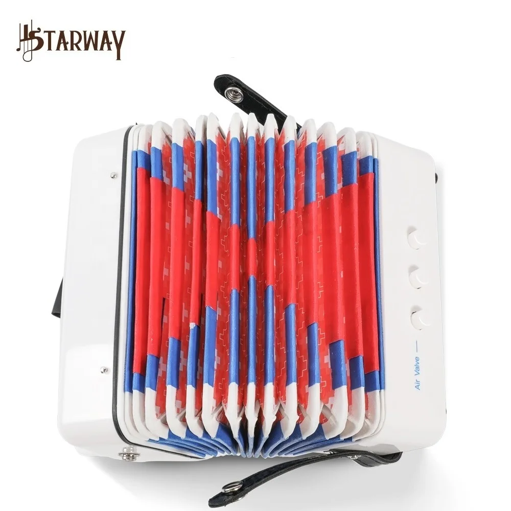 Portable And Lightweight Long Service Life 7 Keys 2 Bass Chromatic Keyboard Accordion