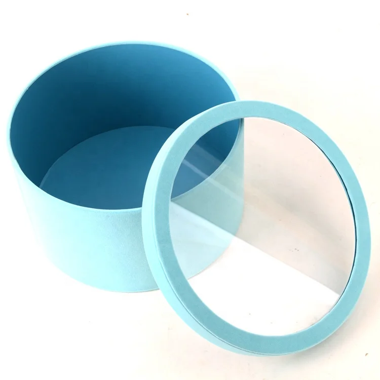 Ящик для цветов витрина цветочных композиций белая круглая коробка