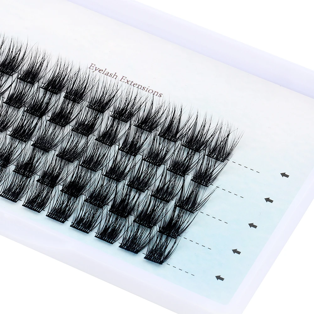 Hot Sales Russian Volume Cluster Lashes Handmade Natural Segmented Eyelash Self Grafting Diy Eyelash Extension