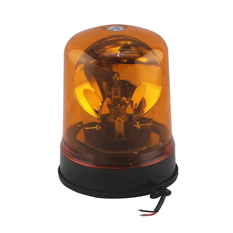 Super Bright DC12-24V halogen Rotating emergency warning Beacon,  PC lens Amber revolving  Safety Traffic Rotary Lamp for Britax