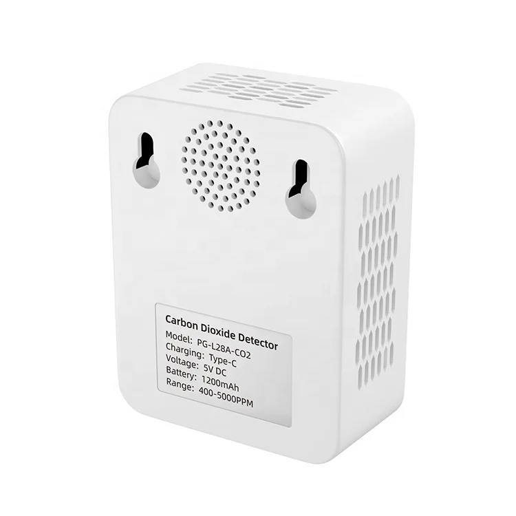 Intelligent Air Quality Detector 3 in 1 Vocht CO2 Meter Type-C Recharge Multifunctional Carbon Dioxide Meter