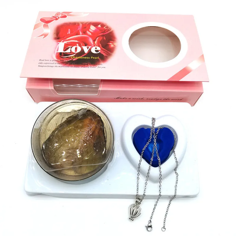Wholesale Love Oyster Pearl Kit Set Gift Pearl Oyster Necklace Set