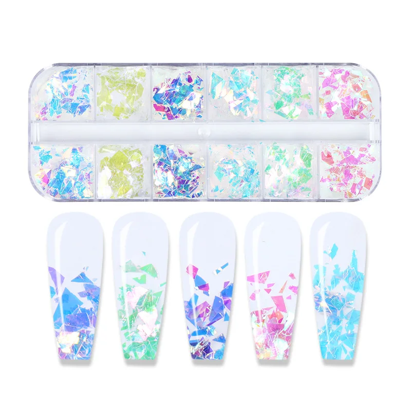 Symphony Cloud Brocade Sequins Highlight Laser Irregular Cellophane Fragments Nail Art Sequins