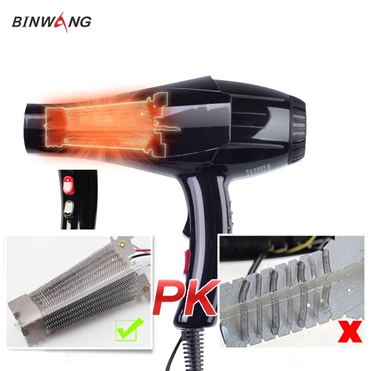 Professional 2200Watt High-Speed Salon Hair Dryer Portable Negative Ion Blower OEM Brand Ionic for Home Travel