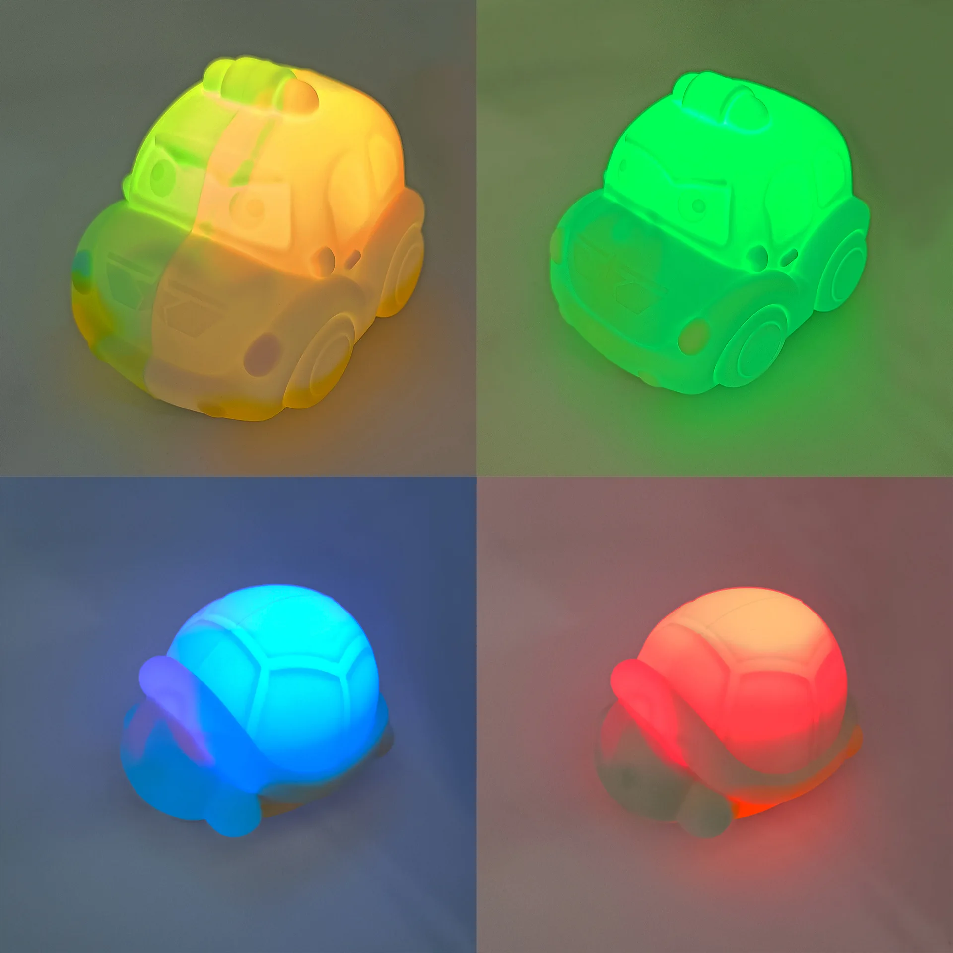 Zhiqu Toys Silicone Flash Electric Car Turtle Fidget Cube Rolling Bubble Ball Toy with Charging Feature Wholesale Product