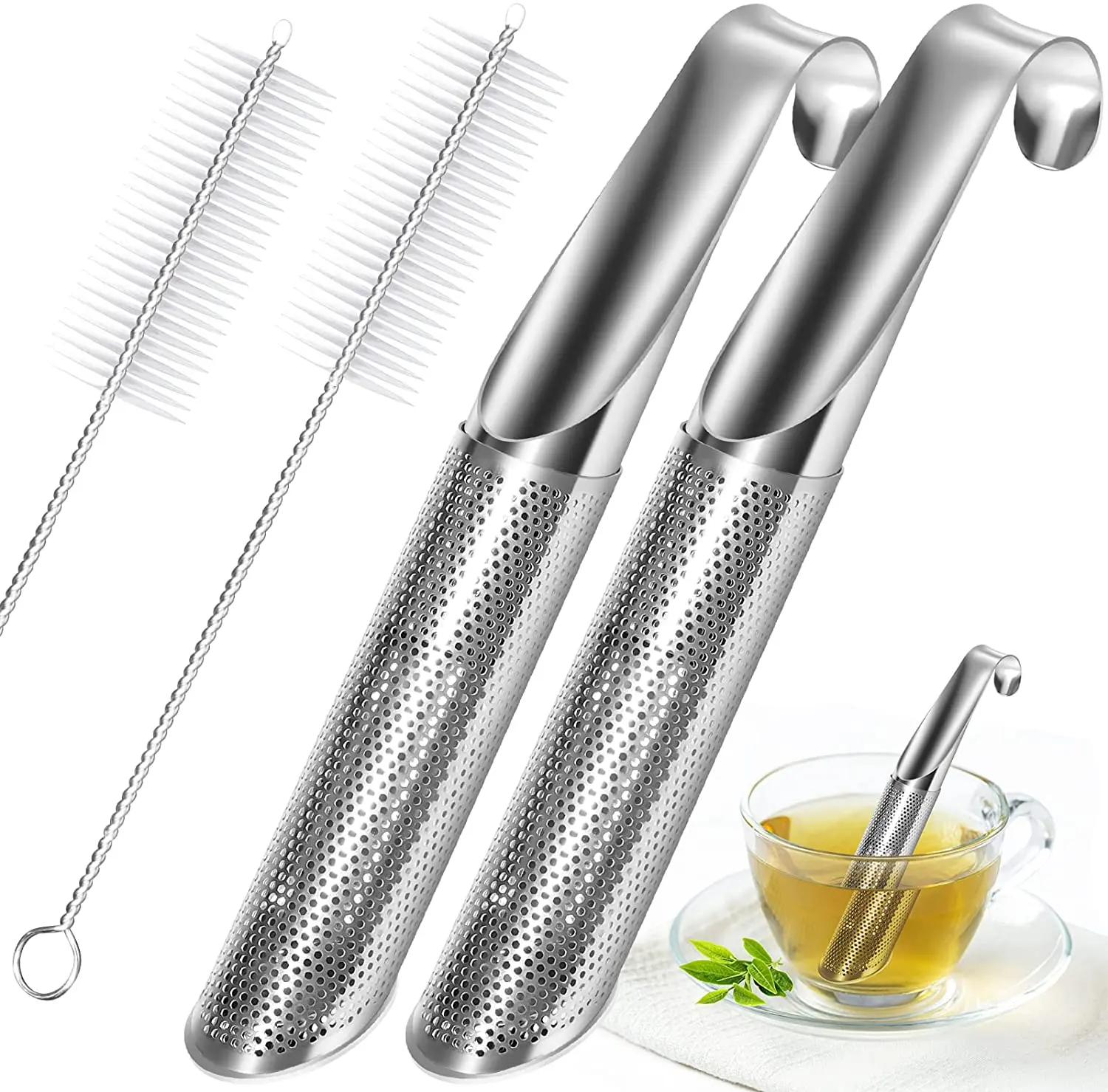 Yongli Exclusive Food Grade Tea Infuser Metal Stick Pipe  For Loose Leaf