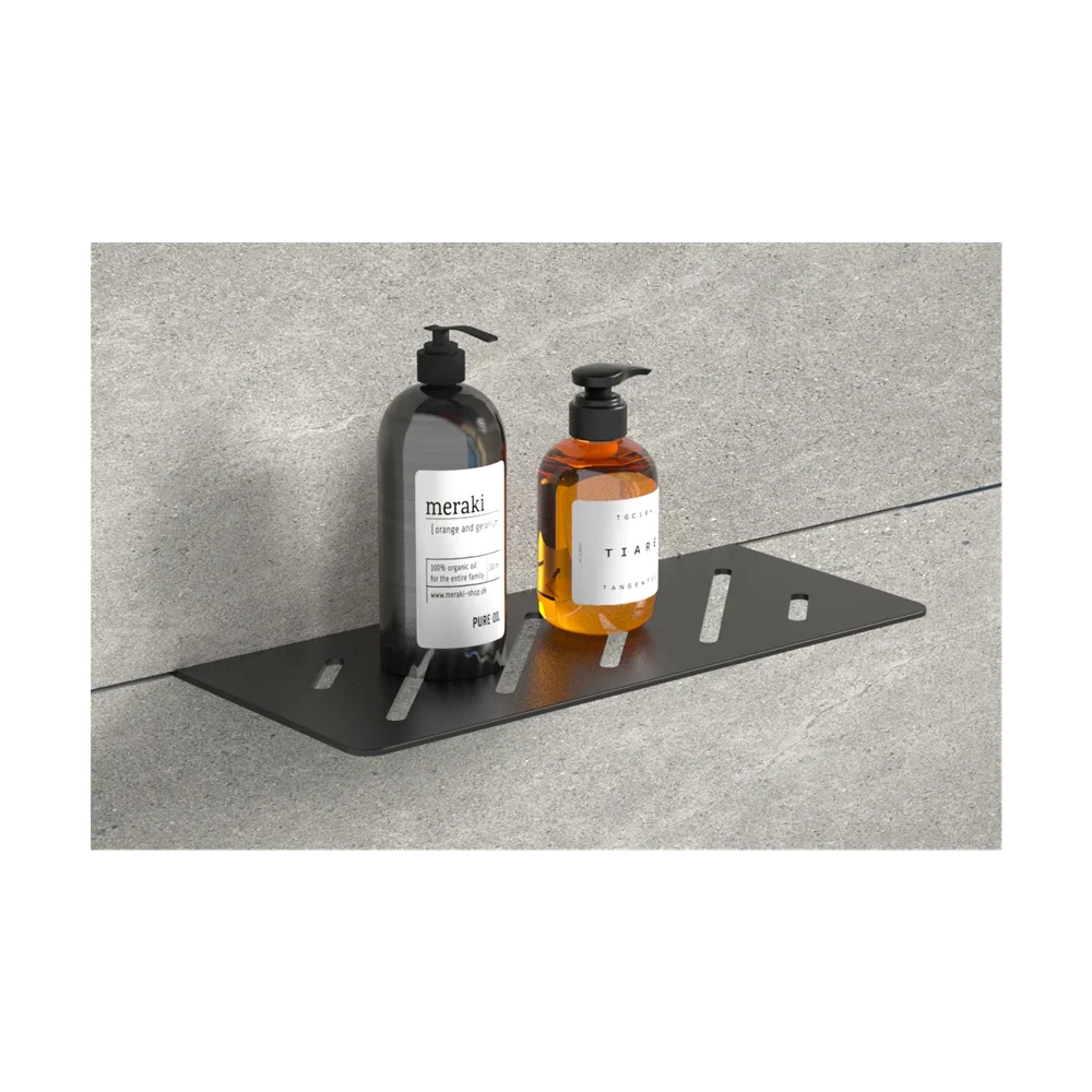 Single Telescopic Multifunctional Nailless Adhesive Bathroom Shelf Sale Western Set Metal OEM Box Item Surface Packing Graphic