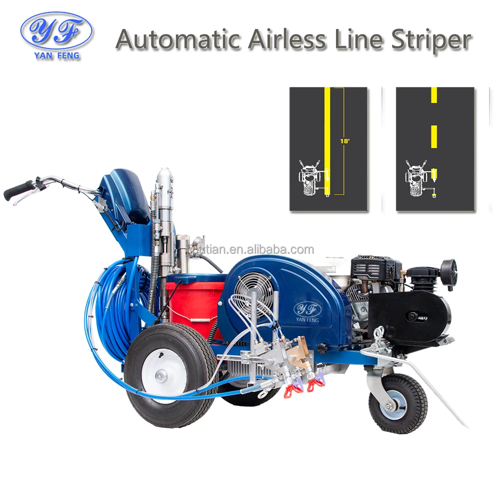 Yanfeng Airless Line Striper Road Marking Machine Automatic Hydraulic Airless Line Striper Two Guns