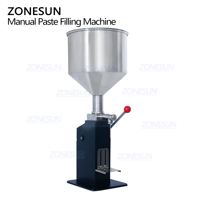 ZONESUN ZS-MGT1S Manual Lotion Cosmetic Peanut Butter Sauce Honey Cream Yogurt Molasses Jam Jar Bottle Paste Filling Machine