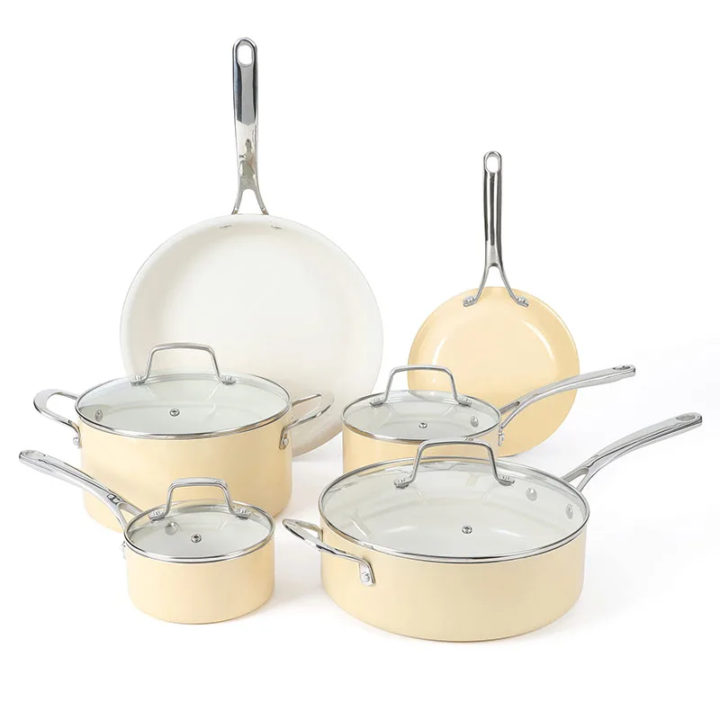 Big Cooking Pots Round Aluminum Ceramic Professional Luxury Foldable Matha Series Cooking Pot