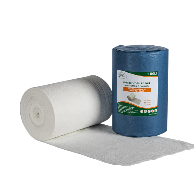 Medical 100% Cotton Absorbent Gauze Roll 36'x 100 y  And Jumbo Gauze Roll 120cmx2000m
