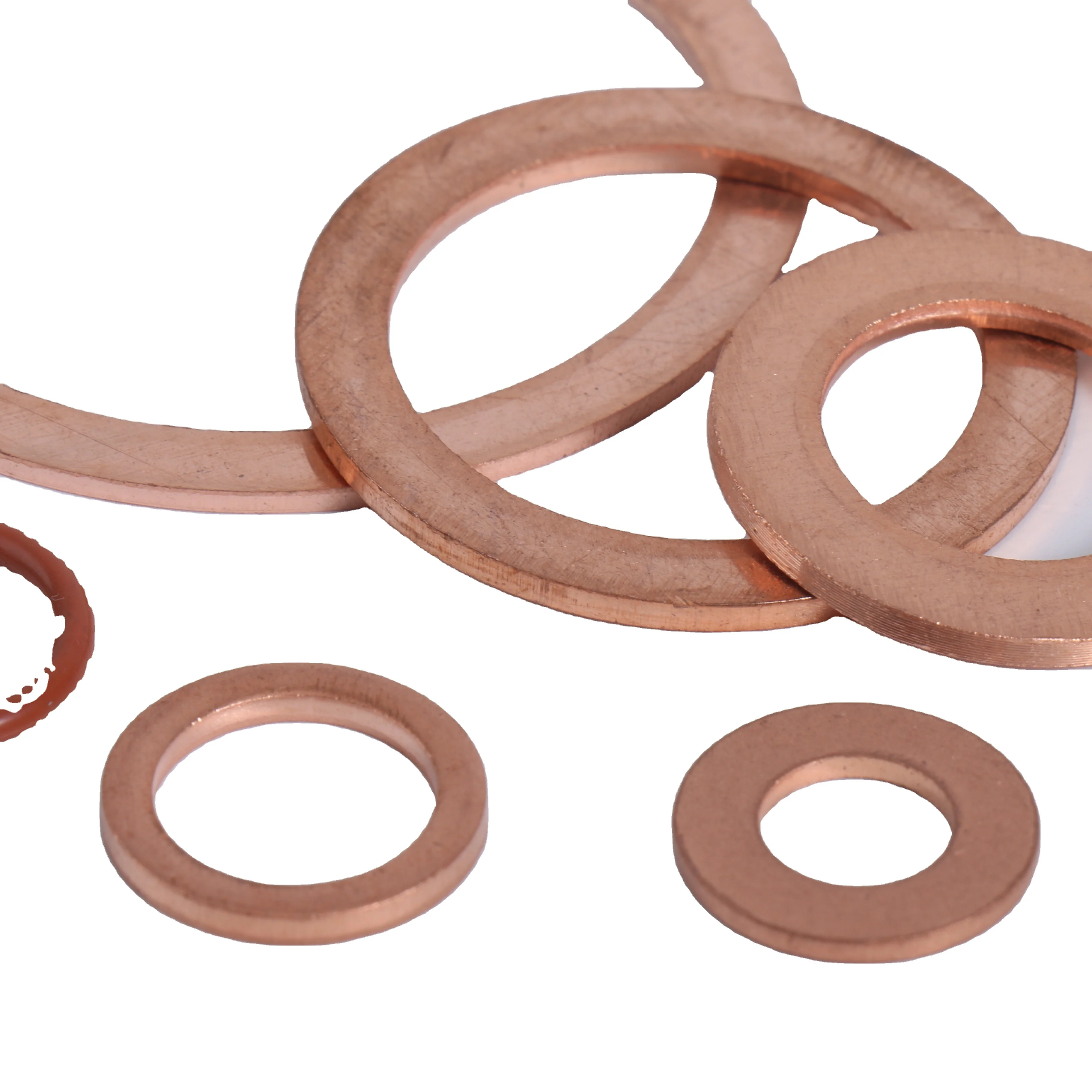 250Pcs/box Assorted Solid Copper Car Engine Crush Washers Seal Ring Gasket Set Red copper gasket oil seal ring combination