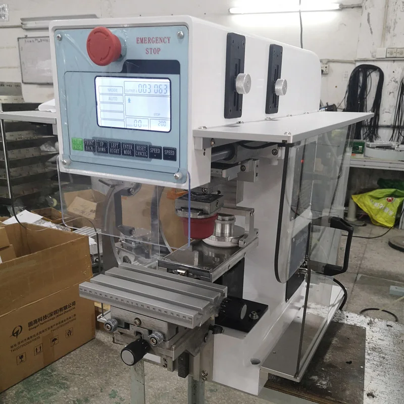Small Automatic Logo Pad Printing Machine/ One color seal ink cup pad printer/ Tampo Printer In China
