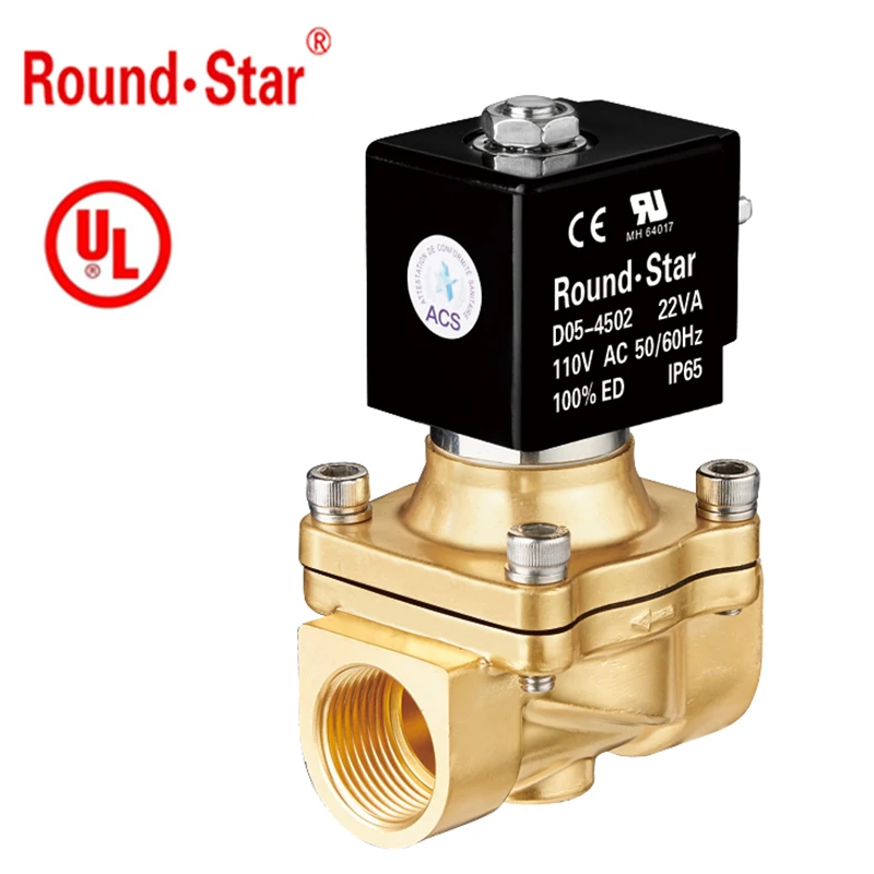 U2W-J series direct acting UL certified diaphragm Stainless Steel solenoid valve 3/8inch-1inch  AC220V DC24V USA standard