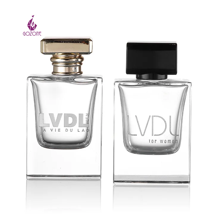 Wholesale Luxury Perfume Bottle Black Glass 100 Ml Perfume Bottle Glass 50Ml