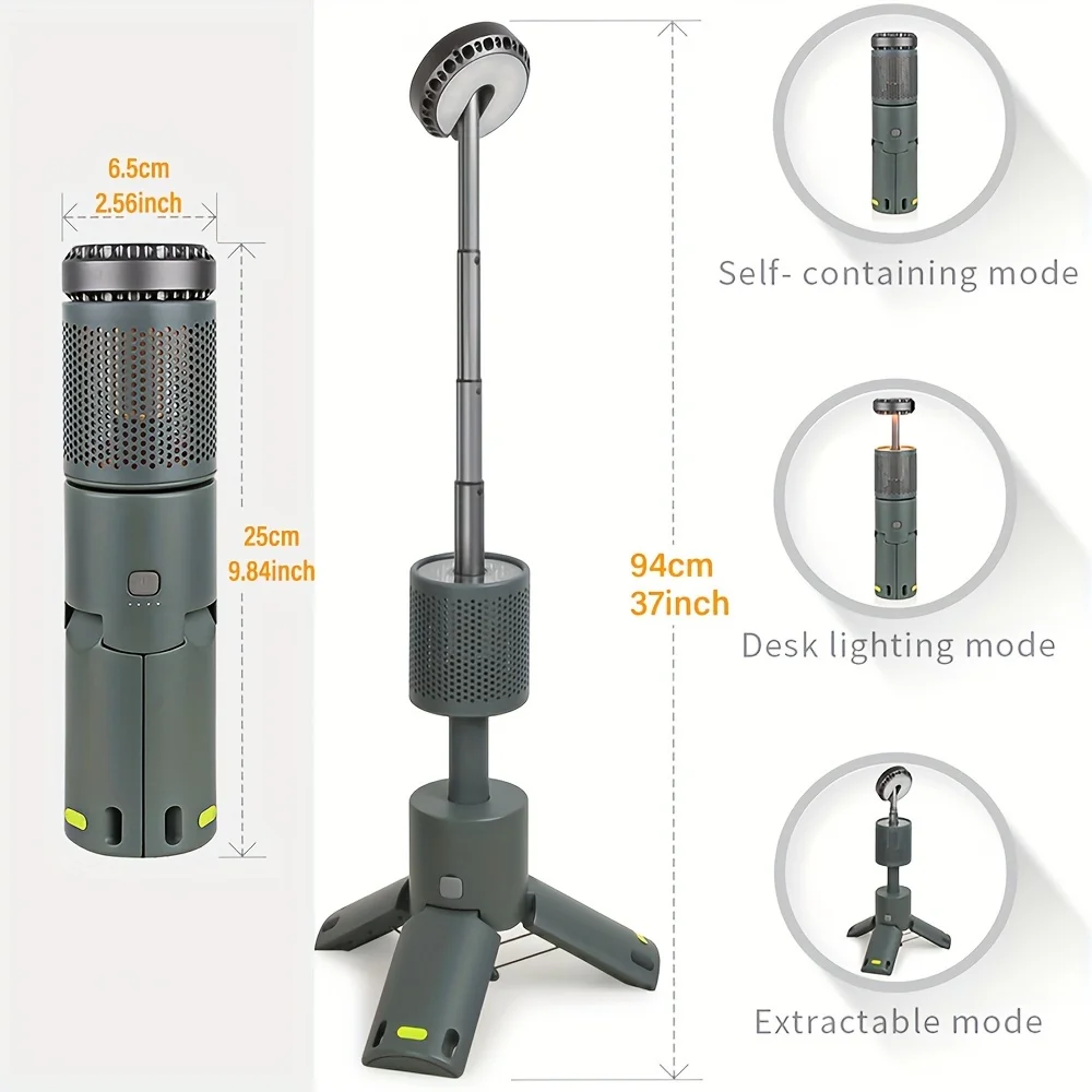 Factory Direct Sale Camping Light Telescopic and Collapsible Night Light Mobile Lighting 10000mAh Battery Built-in Magnetic Road
