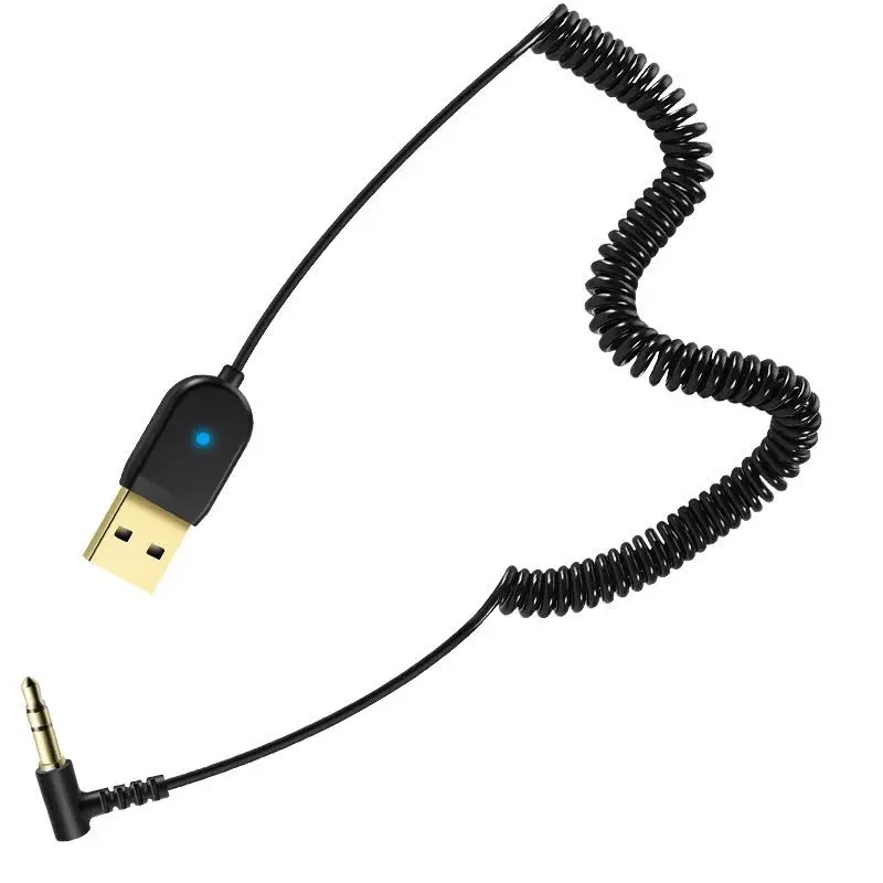 
2019 Handsfree USB Aux Bluetooth Adapter Dongle Cable For Car 3.5mm Jack Aux Bluetooth 5.0 Receiver Audio 