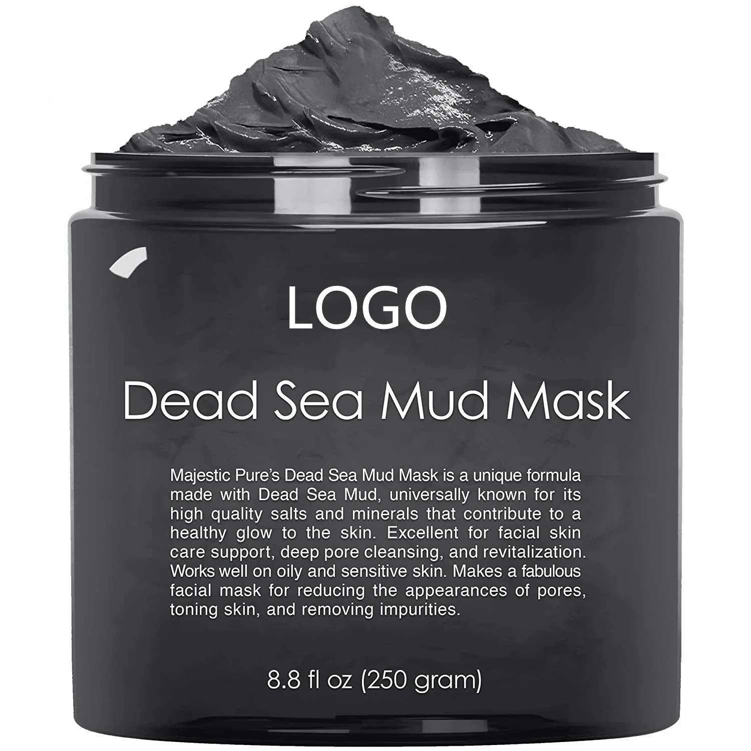 Private Label Facial Cleansing Clay for Blackhead and Whitehead Dead Sea Mud Mask