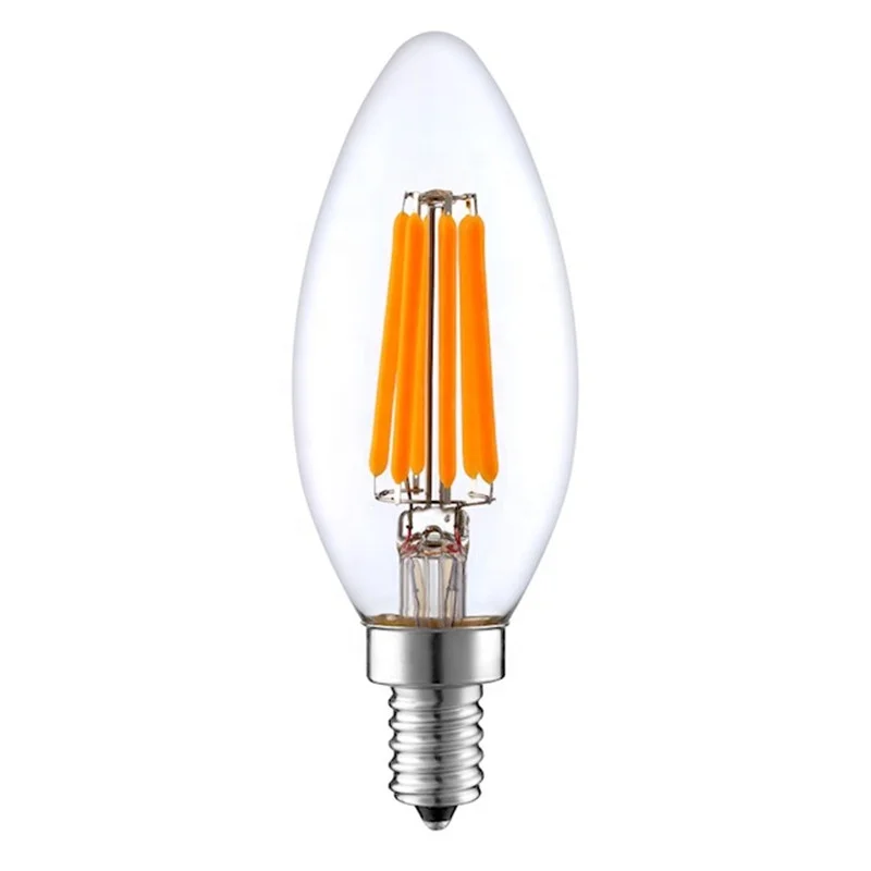 Wholesale Custom Logo Factory Sale Clear C35 Filament Led Candle Bulb