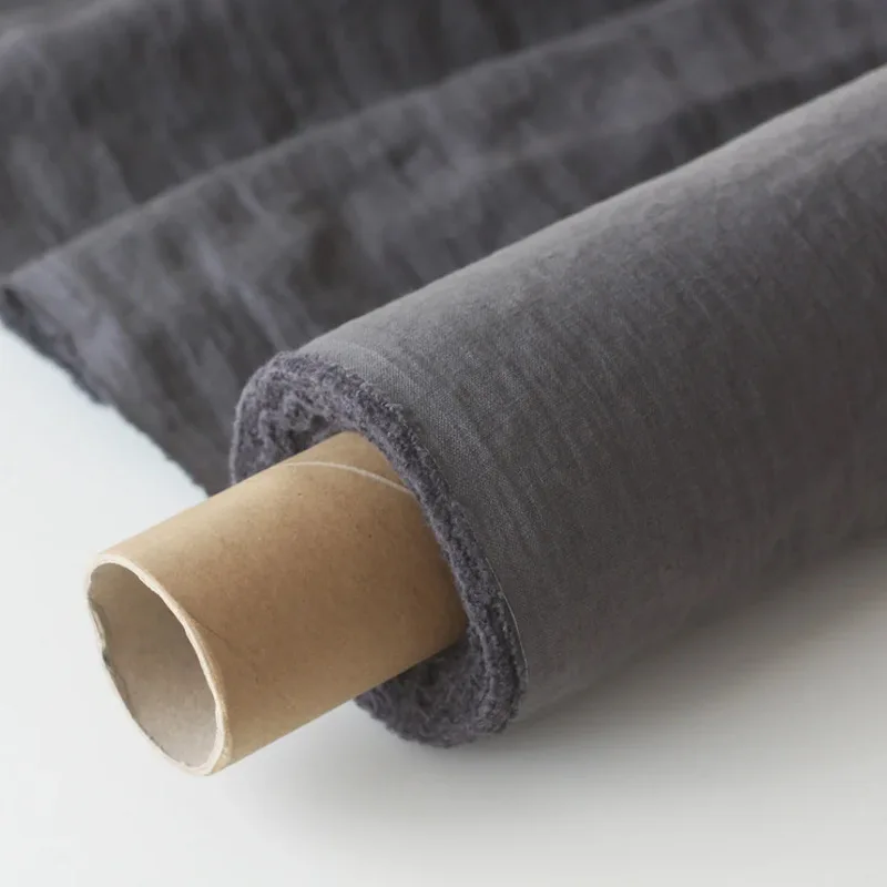 Solid Color Yarns Dyed 160gsm 100% Real Linen Bedding Fabric for Pillowcase and Bed Sheets