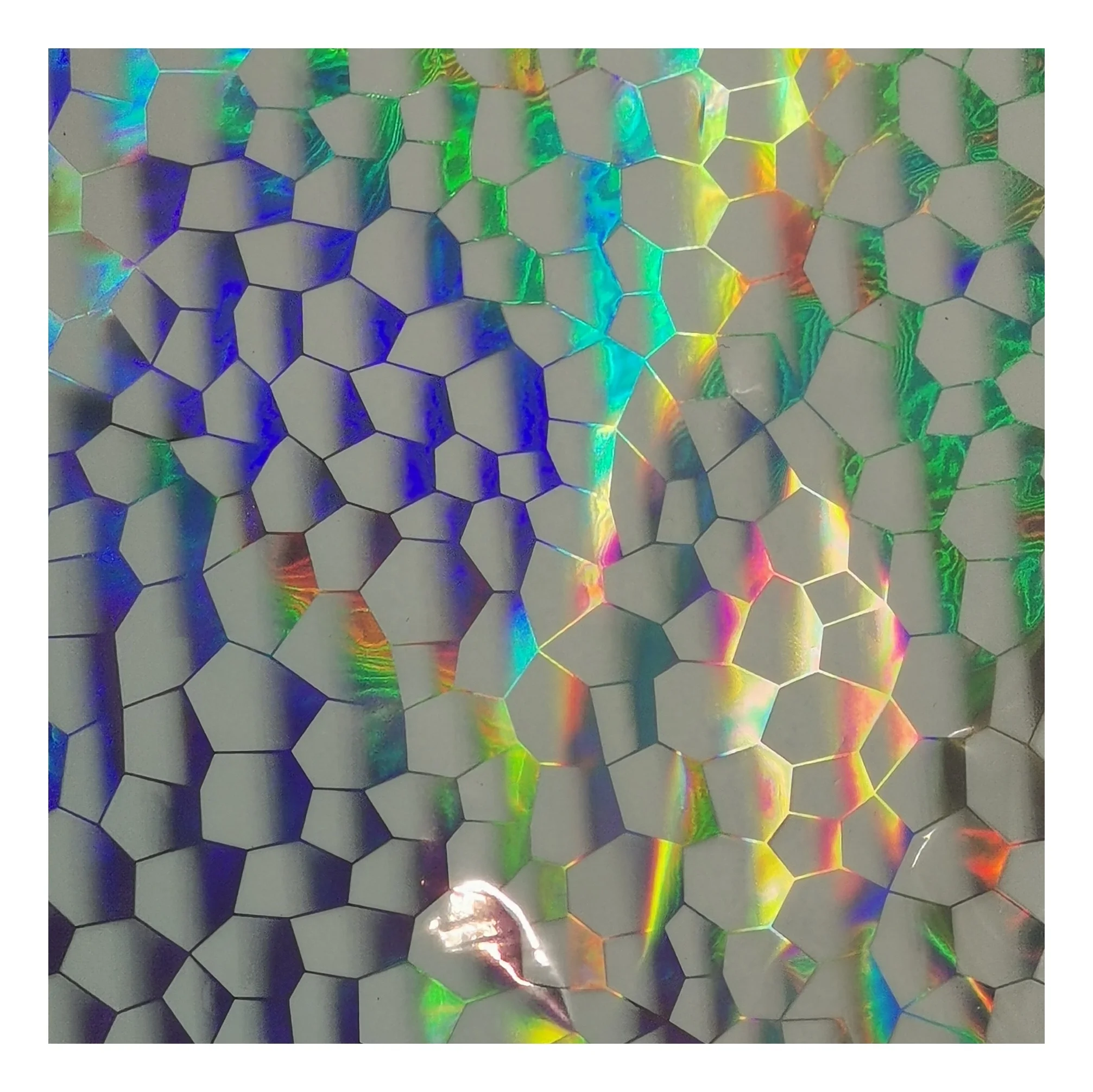 Silver 3D LENS Transparent holographic film for garments Self adhesive Partial hologram decoration Hot stamping foil texture