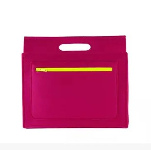 Custom Candy Color  Large Capacity Women Business Briefcase With Front Zipper