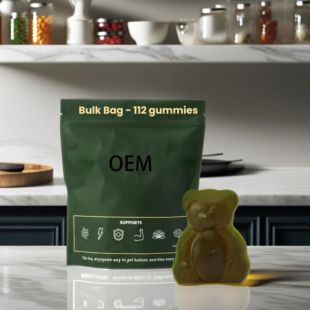 OEM Super Green Gummies Bears Supplement Manufacturer Vegan Food Vitamin Super Greens Gummies