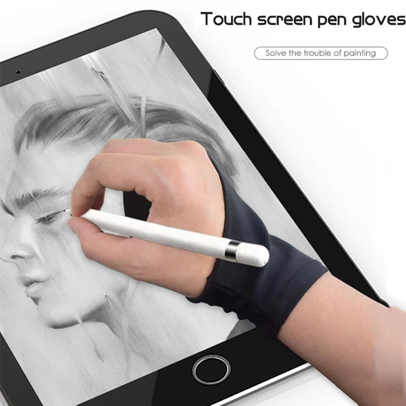 Anti Touch Tablet  Palm Rejection Two Fingers Gloves Suitable  For iPad pencil apple Tablet iPad Microsoft