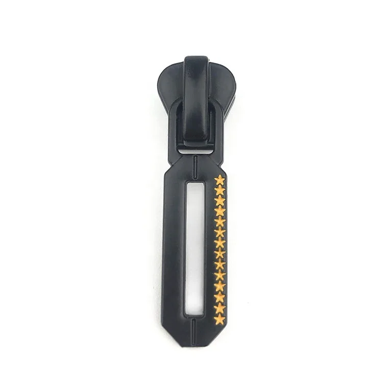 Wholesale Custom Metal Zipper Puller Creative Star Pattern Logo Enamenl Auto Lock Slider Head For Bag