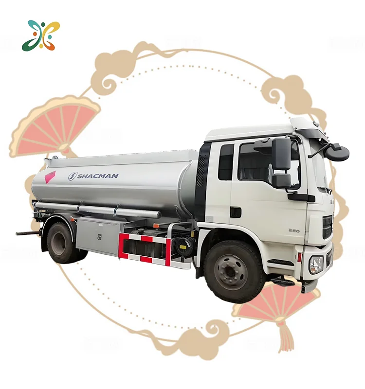 Shacman 4X2 L3000 10000L Fuel Tanker Truck Equipped Refilling Machine Oil Tank Transport Truck To Central Asian