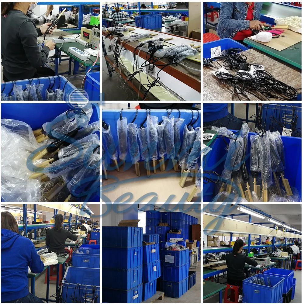 Изготовленным на заказ логосом Горячая расческа Электрический 500 градусов, оптовая торговля СТМ медь выпрямитель для волос со стразами Блестящие Ярко расчески